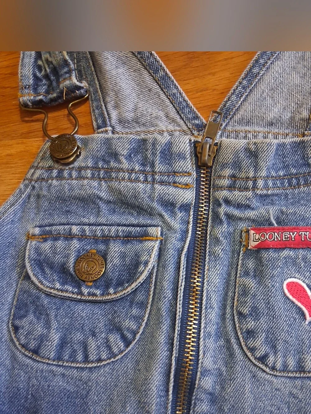 Warner Bros. Blue Denim Tweety Overalls - Kids Matching Set